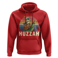 Funny Huzzah Frog Meme Hoodie Medieval Knight With Sword Graphic