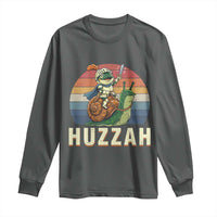 Funny Huzzah Frog Meme Long Sleeve Shirt Medieval Knight With Sword Graphic