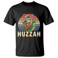 Funny Huzzah Frog Meme T Shirt Medieval Knight With Sword Graphic