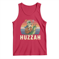 Funny Huzzah Frog Meme Tank Top Medieval Knight With Sword Graphic