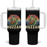 Funny Huzzah Frog Meme Tumbler With Handle Medieval Knight With Sword Graphic