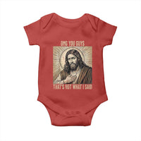 Funny Christian Jesus Faith Meme Baby Onesie Omg You Guys Thats Not What I Said