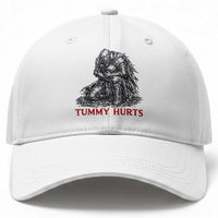 Funny Tummy Hurts Medieval Knight Baseball Cap Dark Fantasy Warrior Meme Graphic
