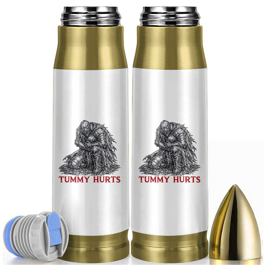 Funny Tummy Hurts Medieval Knight Bullet Tumbler Dark Fantasy Warrior Meme Graphic