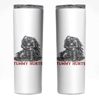 Funny Tummy Hurts Medieval Knight Skinny Tumbler Dark Fantasy Warrior Meme Graphic
