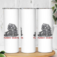 Funny Tummy Hurts Medieval Knight Skinny Tumbler Dark Fantasy Warrior Meme Graphic