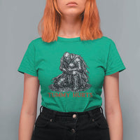 Funny Tummy Hurts Medieval Knight T Shirt For Women Dark Fantasy Warrior Meme Graphic