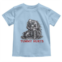 Funny Tummy Hurts Medieval Knight Toddler T Shirt Dark Fantasy Warrior Meme Graphic