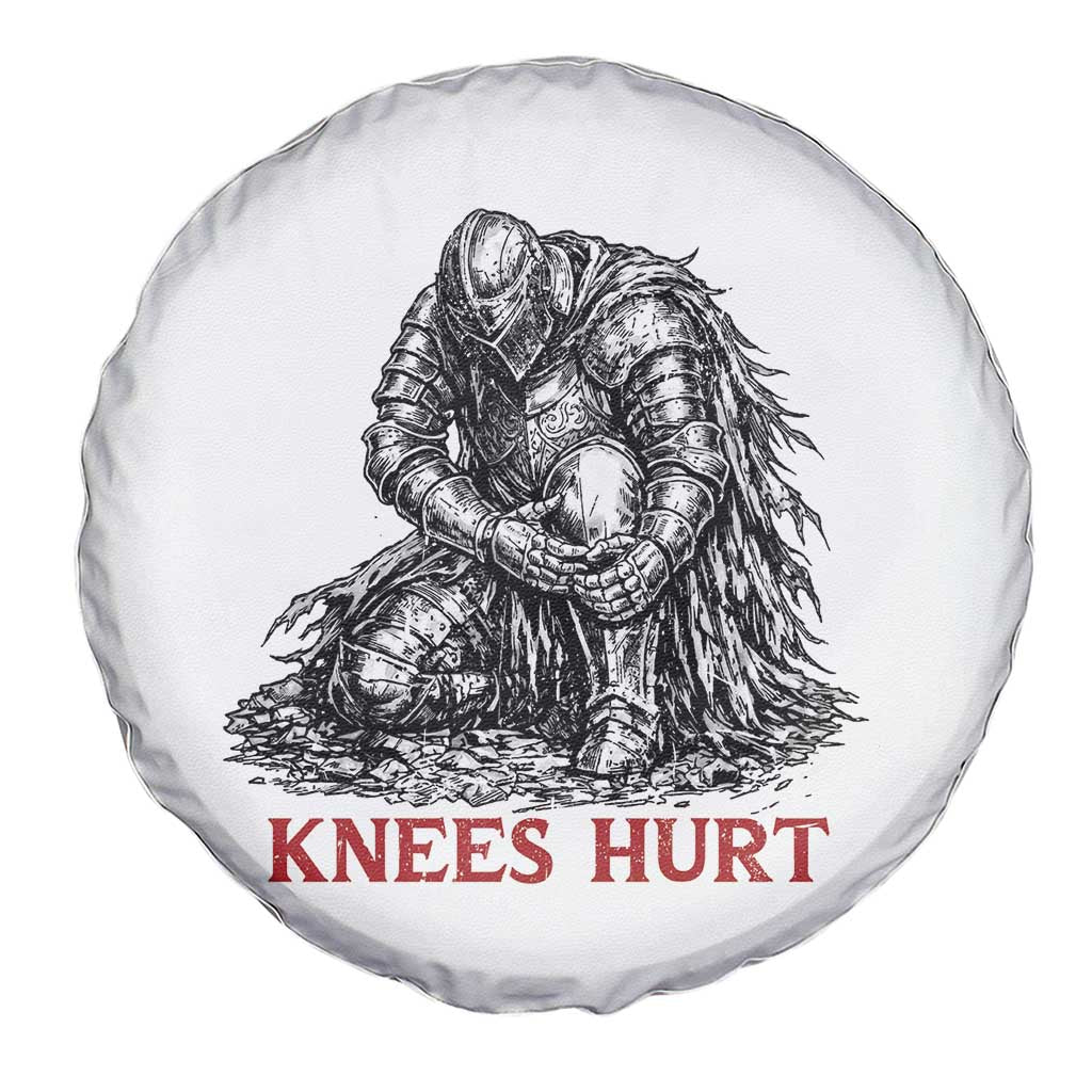 Funny Knees Hurt Medieval Knight Spare Tire Cover Dark Fantasy Sword Warrior Humor