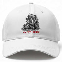 Funny Knees Hurt Medieval Knight Baseball Cap Dark Fantasy Sword Warrior Humor