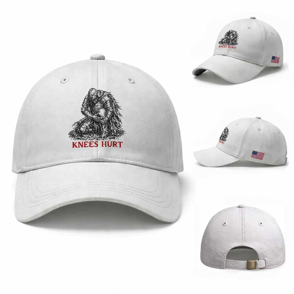 Funny Knees Hurt Medieval Knight Baseball Cap Dark Fantasy Sword Warrior Humor