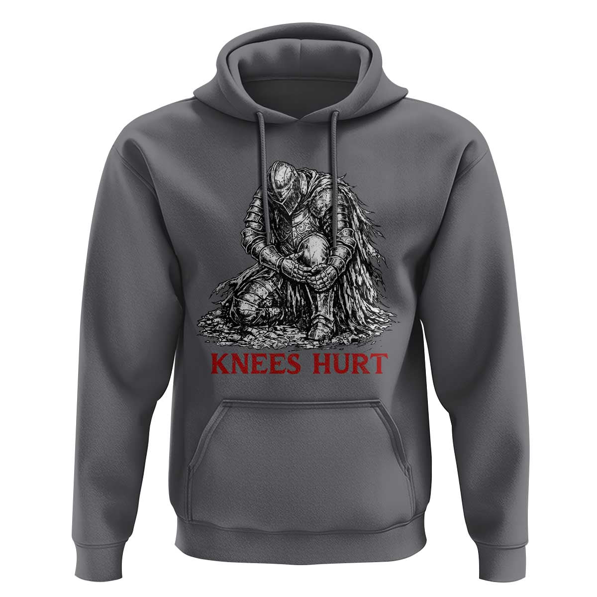 Funny Knees Hurt Medieval Knight Hoodie Dark Fantasy Sword Warrior Humor
