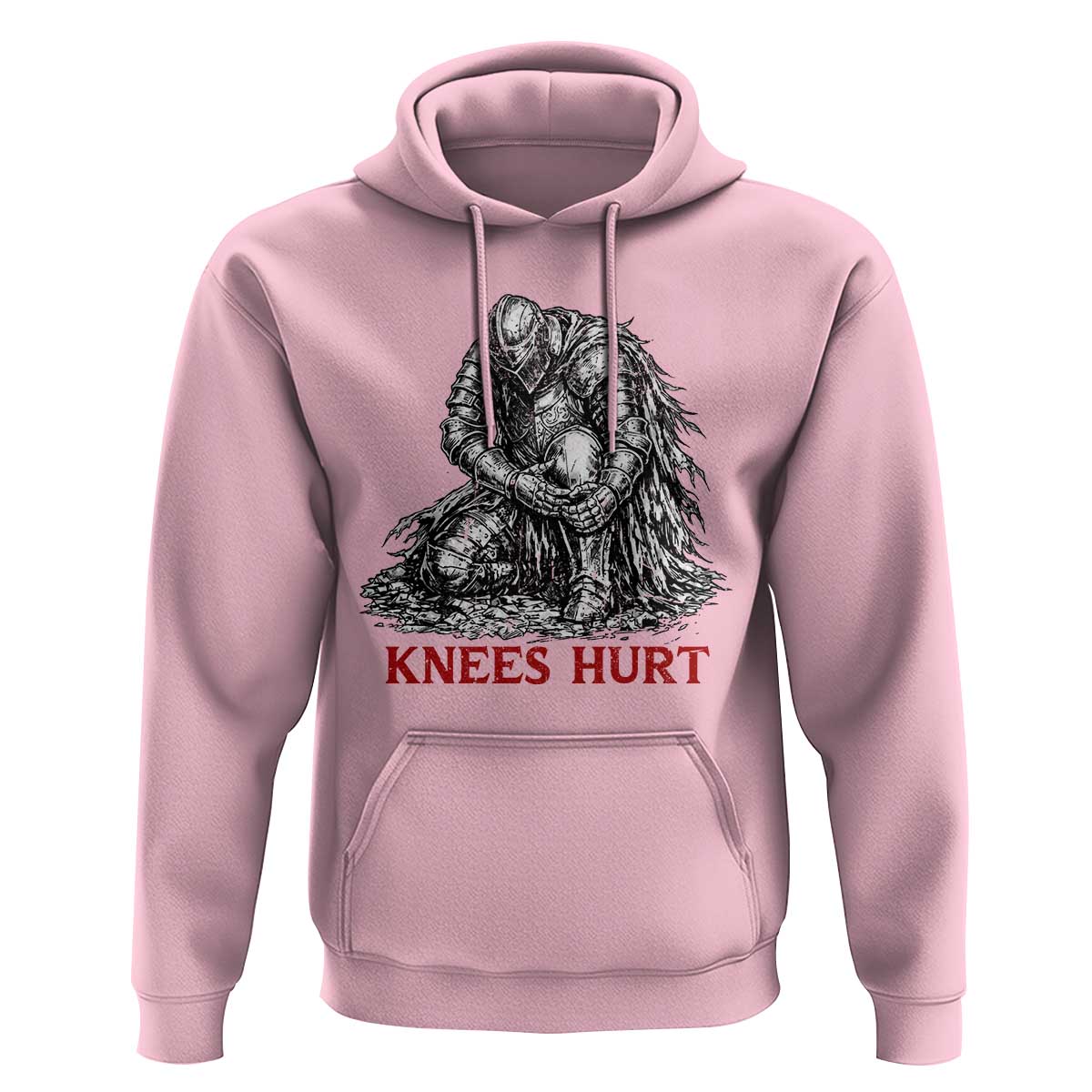 Funny Knees Hurt Medieval Knight Hoodie Dark Fantasy Sword Warrior Humor