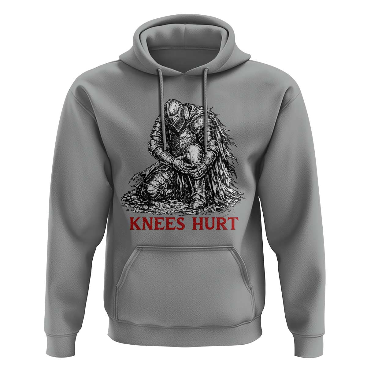 Funny Knees Hurt Medieval Knight Hoodie Dark Fantasy Sword Warrior Humor