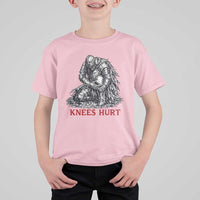 Funny Knees Hurt Medieval Knight T Shirt For Kid Dark Fantasy Sword Warrior Humor