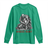 Funny Knees Hurt Medieval Knight Long Sleeve Shirt Dark Fantasy Sword Warrior Humor