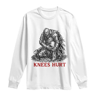 Funny Knees Hurt Medieval Knight Long Sleeve Shirt Dark Fantasy Sword Warrior Humor