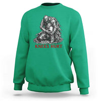 Funny Knees Hurt Medieval Knight Sweatshirt Dark Fantasy Sword Warrior Humor