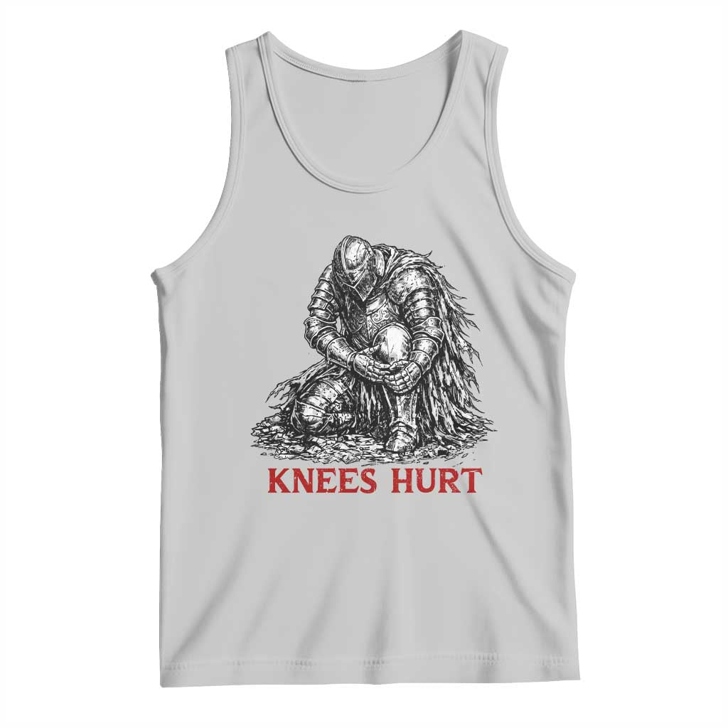 Funny Knees Hurt Medieval Knight Tank Top Dark Fantasy Sword Warrior Humor