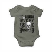 Funny Sarcastic Husband Wife Quotes Baby Onesie I Fcking Love My Asshole Husband