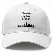 New York City Skyline Travel Tourist Baseball Cap I Survived My Trip To NYC