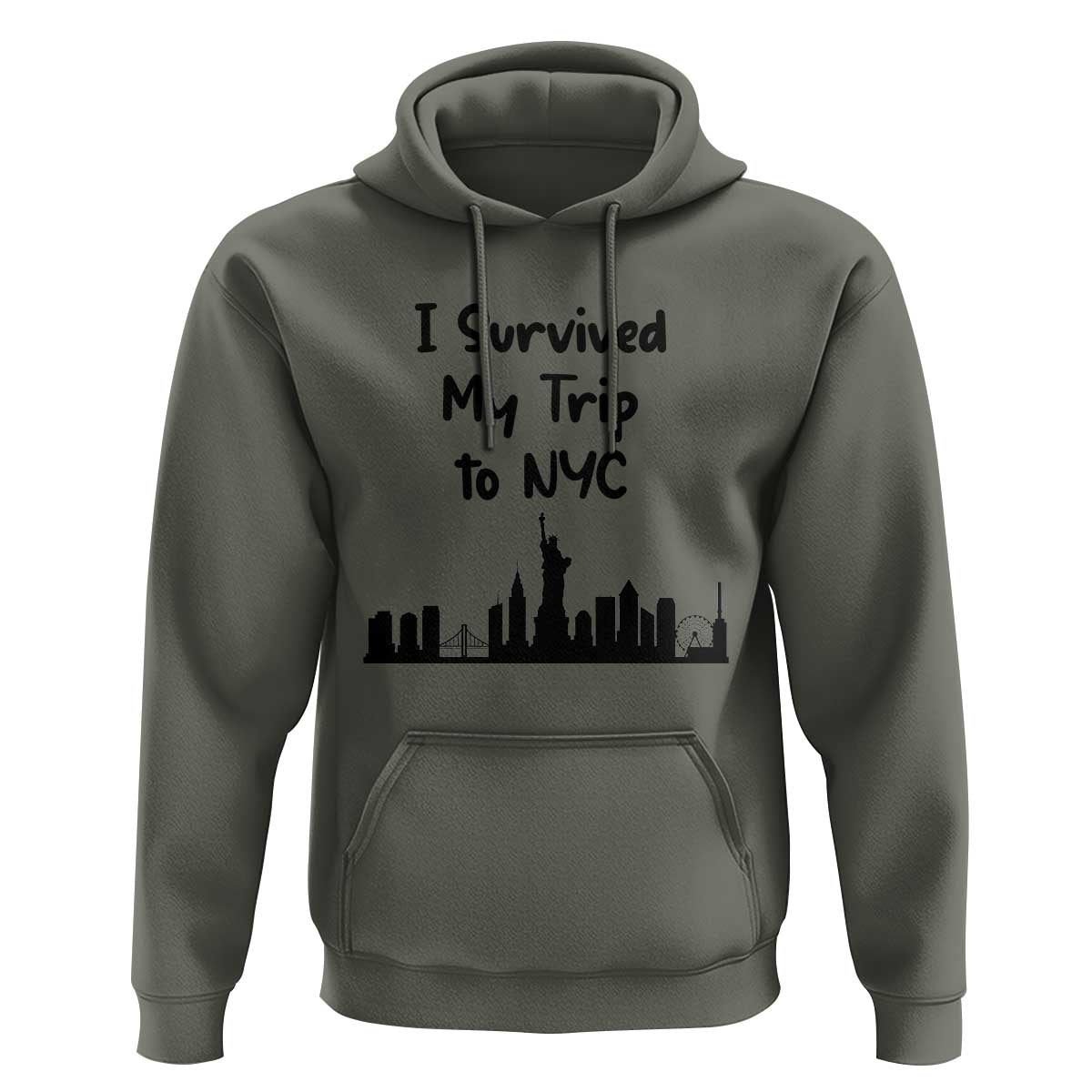 New York City Skyline Travel Tourist Hoodie I Survived My Trip To NYC