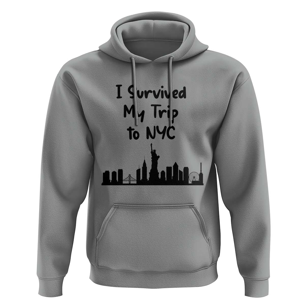 New York City Skyline Travel Tourist Hoodie I Survived My Trip To NYC