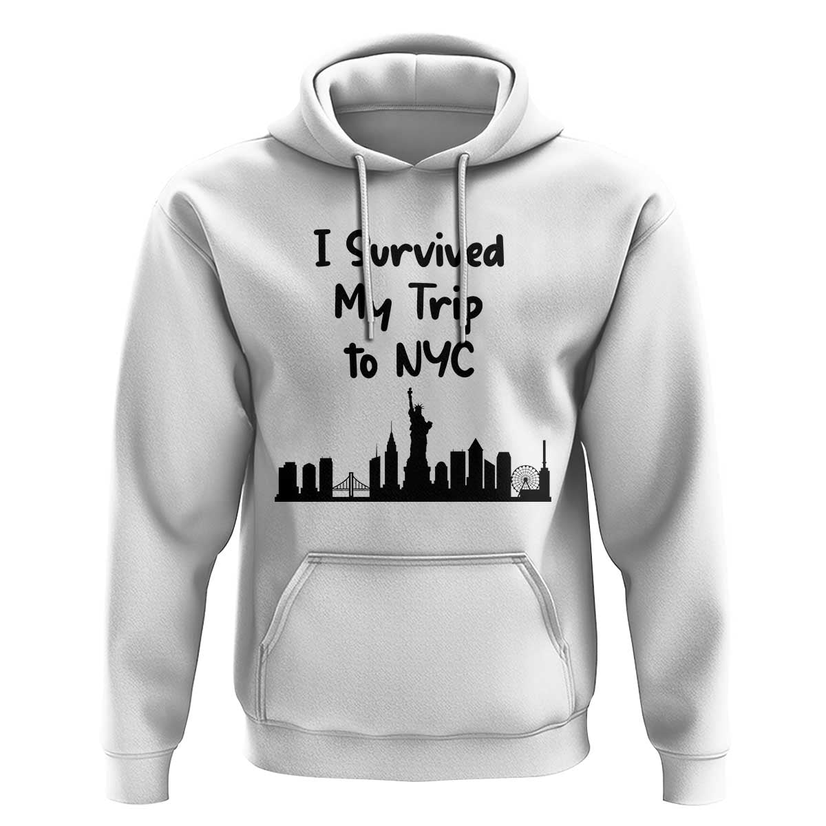 New York City Skyline Travel Tourist Hoodie I Survived My Trip To NYC