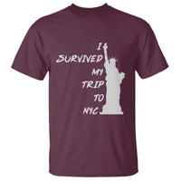 Funny New York City Travel Graphic T Shirt I Survived My Trip To NYC