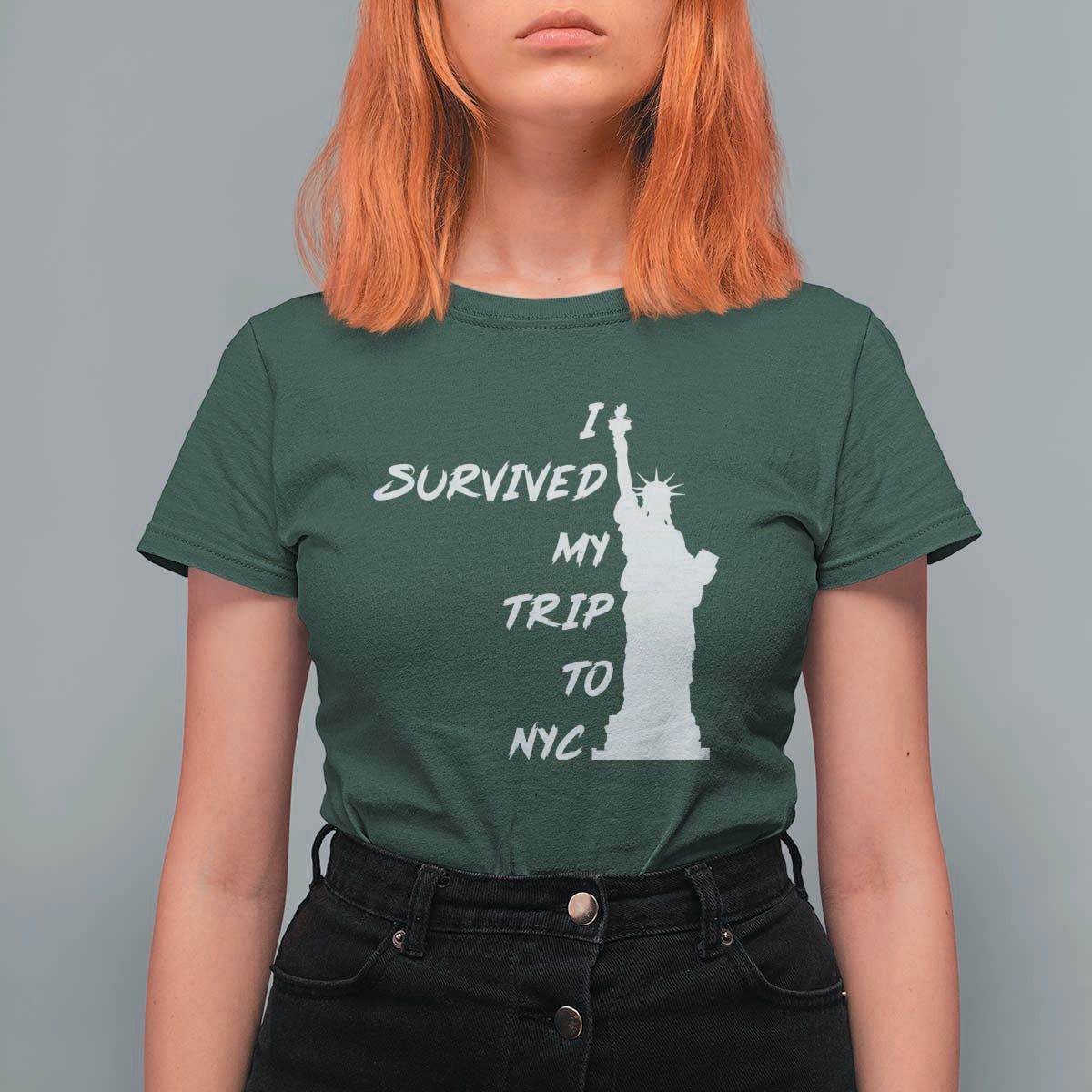 Funny New York City Travel Graphic T Shirt For Women I Survived My Trip To NYC