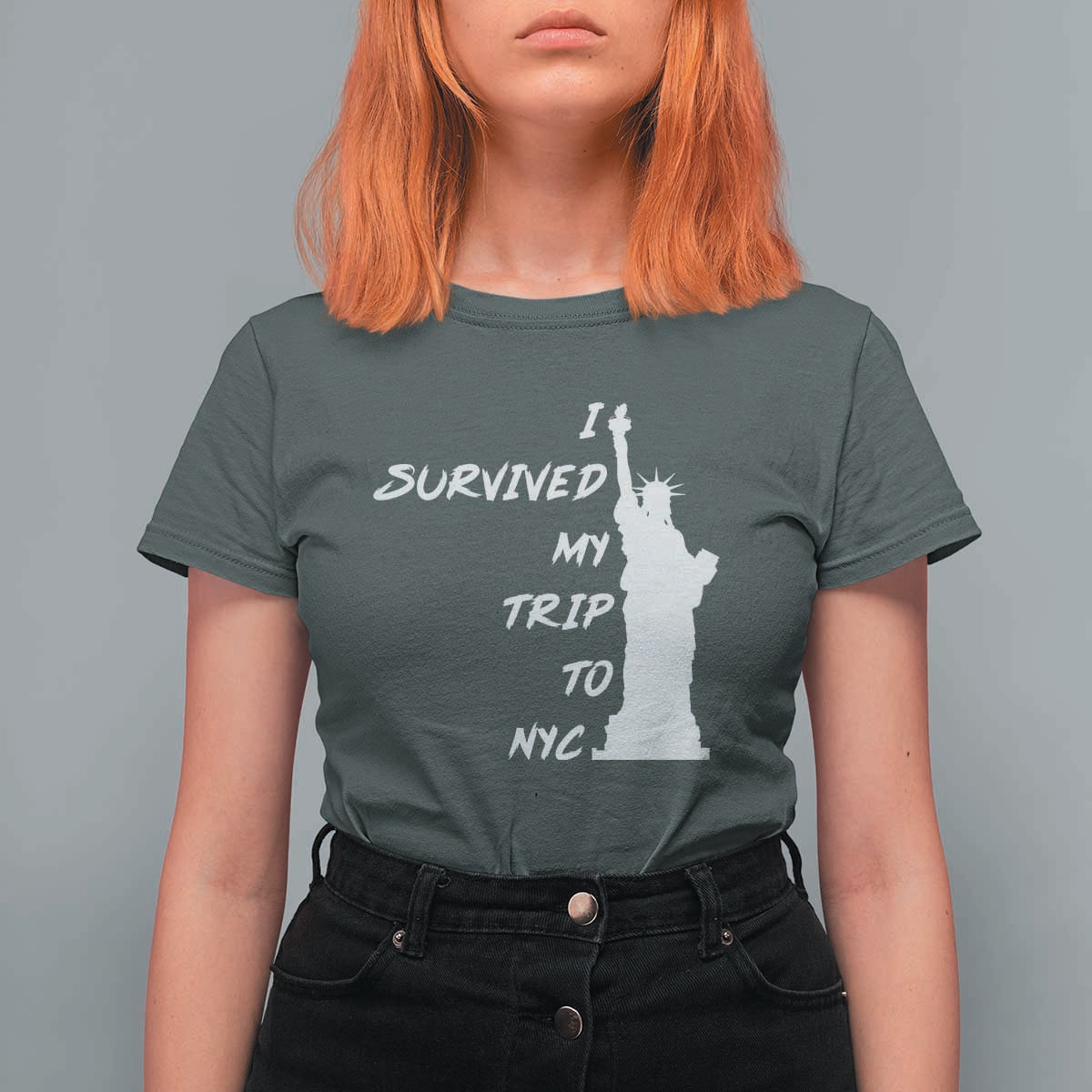 Funny New York City Travel Graphic T Shirt For Women I Survived My Trip To NYC