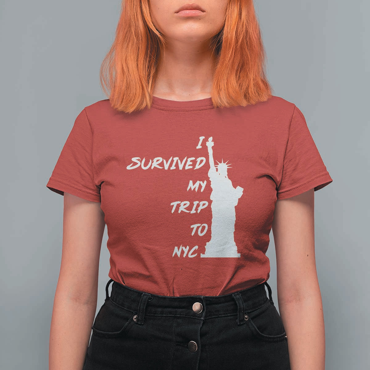 Funny New York City Travel Graphic T Shirt For Women I Survived My Trip To NYC