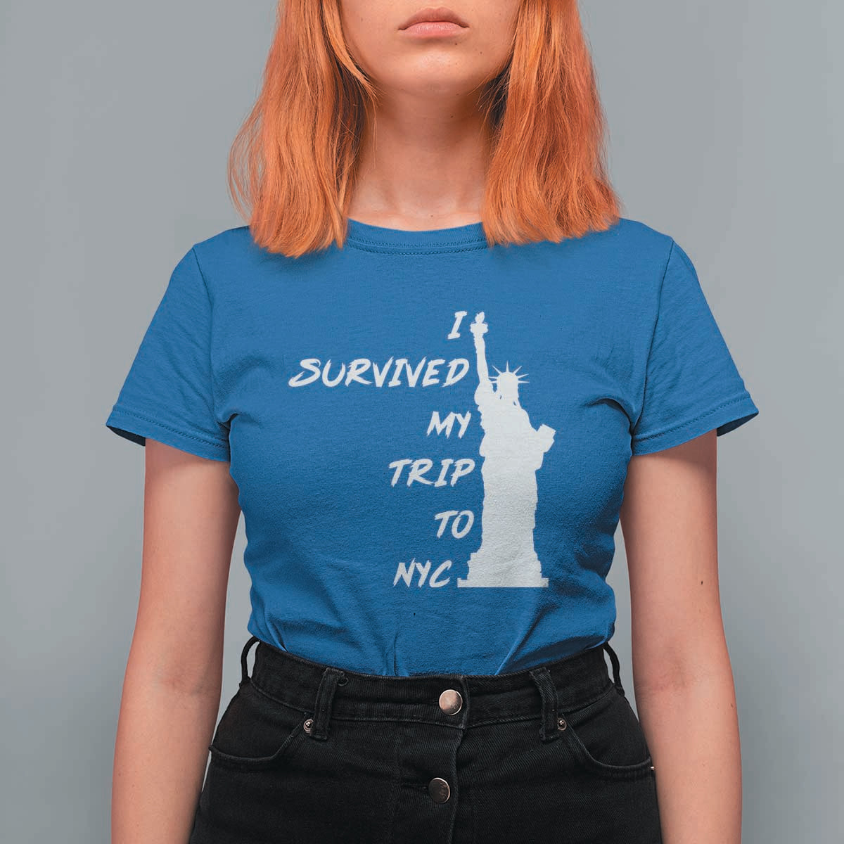 Funny New York City Travel Graphic T Shirt For Women I Survived My Trip To NYC