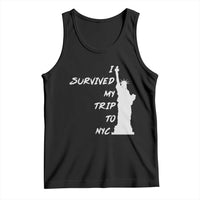 Funny New York City Travel Graphic Tank Top I Survived My Trip To NYC