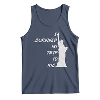 Funny New York City Travel Graphic Tank Top I Survived My Trip To NYC