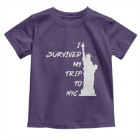 Funny New York City Travel Graphic Toddler T Shirt I Survived My Trip To NYC