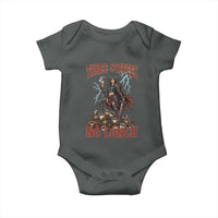 Funny Medieval Knight Worker Meme Baby Onesie Three Coffees No Lunch Valkyrie Coffee Lover