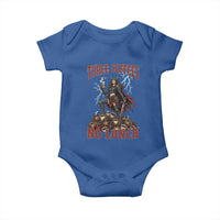 Funny Medieval Knight Worker Meme Baby Onesie Three Coffees No Lunch Valkyrie Coffee Lover
