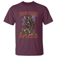 Funny Medieval Knight Worker Meme T Shirt Three Coffees No Lunch Valkyrie Coffee Lover