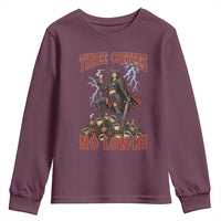 Funny Medieval Knight Worker Meme Youth Sweatshirt Three Coffees No Lunch Valkyrie Coffee Lover