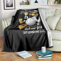 Whatever Life Throws At You Duck Throw Blanket Funny Sarcastic Quote - Wonder Print Shop