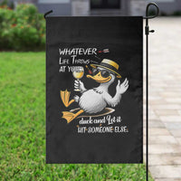 Whatever Life Throws At You Duck Garden Flag Funny Sarcastic Quote - Wonder Print Shop