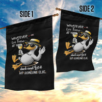 Whatever Life Throws At You Duck Garden Flag Funny Sarcastic Quote - Wonder Print Shop