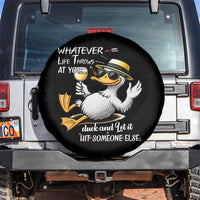Whatever Life Throws At You Duck Spare Tire Cover Funny Sarcastic Quote - Wonder Print Shop