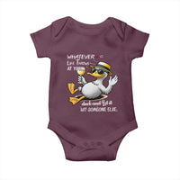 Whatever Life Throws At You Duck Baby Onesie Funny Sarcastic Quote - Wonder Print Shop