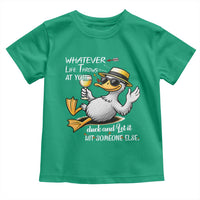 Whatever Life Throws At You Duck Toddler T Shirt Funny Sarcastic Quote - Wonder Print Shop