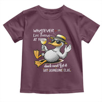 Whatever Life Throws At You Duck Toddler T Shirt Funny Sarcastic Quote - Wonder Print Shop