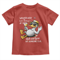 Whatever Life Throws At You Duck Toddler T Shirt Funny Sarcastic Quote - Wonder Print Shop
