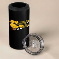 Funny Duck Lover Gift 4 in 1 Can Cooler Tumbler Easily Distracted By Ducks