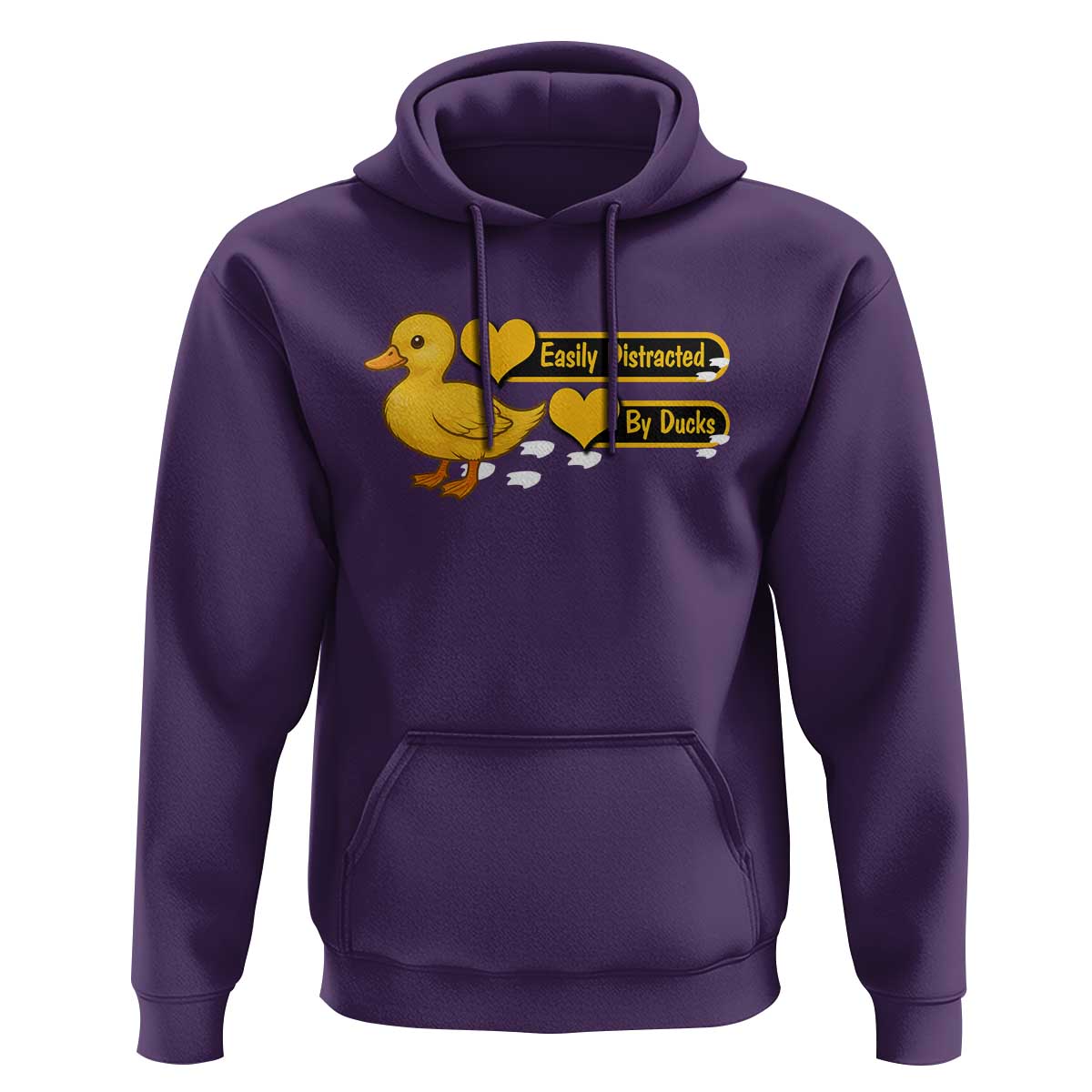 Funny Duck Lover Gift Hoodie Easily Distracted By Ducks - Wonder Print Shop